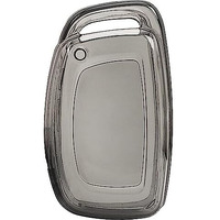 Jvcv Soft Tpu Transparent Cover Compatible With Hyundai Alcazar Creta Venue I20 Tucson Elantra Car I10 Grand I20 Xcent Verna 4S Tucson Elantra Grand I10 Nios 4/3 Button Smart Key (Transparent Black)