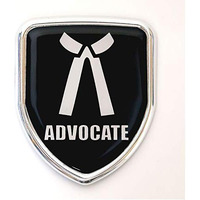 S2S Stylish Mini 3D Metal Chrome Sticker Emblem Badge Logo | Durable & Stylish Automotive Decoration | For Cars & Bikes (Advocate)