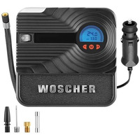 Woscherr 801D Rapid Performance Portable Car & Motorbike Tyre Inflator, 12V Dc Multipurpose Air Pump With Digital Display, Auto Shutoff & Built-In Led Light For Night Operations