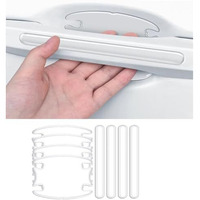 Sarte Car Door Handle Protector Transparent Guard Waterproof Car Door Guard For Car Door Protection Ppf(Paint Protection Film) Durable Car Door Edge Protector (4Pcs Bowl 4 Pcs Door Guard)