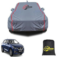 Garrege Maruti Baleno Car Cover Waterproof All Weather, Outdoor Full Cover Rain Sun Uv Protection With Inner Side Ultra Soft Cotton 3 Layers With Blue Piping And Mirror With Anteena Packet