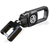 Greenworld Stainless Steel Black Color Fob Key Heavy Duty Keychain Suitable For Hector/Astor/Glostor Car (Black)