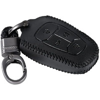 Contacts Black Soft Leather Car Key Cover Compatible With Tata 4 Button Smart Key With Key Chain For Nexon, Harrier, Altroz, Tigor, Punch, Tiago Ev Electric, Bs6, Safari 2021, Safari Gold