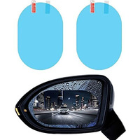 Bowiemall 2 Pcs Car Rearview Mirror Film Rainproof Waterproof Mirror Film Anti Fog Nano Coating Car Film For Car Mirrors