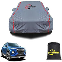 Garrege Maruti Fronx Car Cover Waterproof All Weather, Outdoor Full Cover Rain Sun Uv Protection With Inner Side Ultra Soft Cotton 6 Layers With Blue Piping And Mirror With Anteena Packet