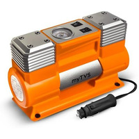 Mytvs Heavy Duty Metal Electric Tyre Inflator For Suv/Sedan | 150Psi Portable Air Pump With Dual Motor High-Performance Compressor With Led Light & 1+1 Year Warranty Compatible With All Cars (Ti-18)