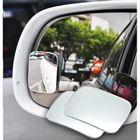 Sarte 3R Original Blind Spot Mirror, Hd Glass Convex Lens Frameless Adjustable 360 Degree Wide Angle For All Car (2 Pcs, Rectangle)