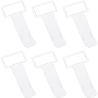 Heavy Driver 6 Pcs Car Windshield Parking Ticket Holder Transparent Car Parking Ticket Holder Clip With Adhesive Tape Plastic Auto Accessories Clip For Car Windscreen Window