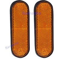 Ramanta Bullet Front Side Reflectors Self Adhesive For Bullet Bike Front Side Shockers Absorbers Reflectors Compatible Only With For Classic, Standard, Electra (Set Of 2, Bs4 -Bs6)
