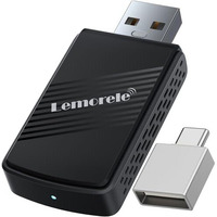 Lemorele Wireless Carplay Adapter & Android Auto Wireless Adapter Wireless 2-In-1 Stick, Wifi/Bluetooth Quick Connect And Auto Connect, Plug And Play Without DelayNew Upgrades For 2025