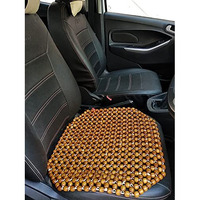 Q1 Beads Mchocolate Wooden Beads Car Seat Wooden Cushion Cover Pad In Acupressure Sitting For All Universal The Cars/Suvs/Office Chair/Truck (Golden Brown)