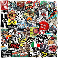 Junkyard Waterproof Helmet Stickers For Bike Riders (Pack Of 43)