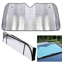 Auto Hub Aluminium Foil Foldable Windshield And Rear Mirror Sunshade,Car Sun Shade For Universal For Cars - Pack Of 1