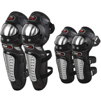 Eltron Turbo Motorcycle Imported Quality Breathable Adjustable Elbow & Knee Guard Pads Brace Attractive & Protactive Bikers And Riders Motorcycle Knee And Elbow Protector Free Size (Black)