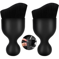 Jicoot 2Pcs Multipurpose Car Interior Ac Vent Dashboard Dust Dirt Cleaner Cleaning Brush For Car Interior Pc Laptop Keyboard Electronic Gadgets Cleaning Brush - Black