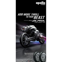 Apollo Tyres Alpha H1 150/60% Zr17 66W Steel Belted Radial Tubeless Rear Tyre