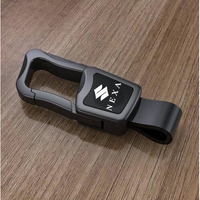 Greenworld Premium Scratch-Proof Keychain/Keyring With Car Brand Name Logo | Durable Metal Keyring For Cars & Bikes With 2 Color Strap (N_E_X_A)