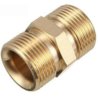 Jpt Heavy Duty M22-15Mm Metric Male Thread Fitting | Solid Brass Build | Withstand 5000 Psi Pressure | Pressure Washer Hose Extension Coupler