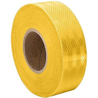 Radiance 2 Inch (50.8 Mm) X 5 Meters (16 Feet) High Intensity Water Proof Conspicuity Warning Reflective Radium Tape Sticker Yellow