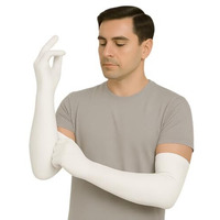 Weavers Villa Cotton Summer Gloves For Men & Women | Anti-Slip Uv Protection Arm Hand Gloves | Outdoor Sun, Dust, Pollution Shield | Elastic Fit | Pack Of 1 Pair (White)