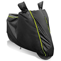 Auto Hub Waterproof Bike Cover Compatible With Re Meteor 350 With Mirror Pocket, Meteor 350 Waterproof Bike Cover- Black - 1 Unit