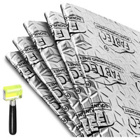 Fabtec Car Damping Sheet 32"X18" With 2.8Mm Thickness | Sound & Heat Proofing Car Sound Deadening Material Sound Insulation | Premium Sound & Heat Insulation Mat Design (Silver, Set Of 5) With Roller