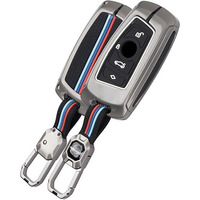 Shopoflux Metal Key Cover Compatible With Bmw X4, X3, 5 Series, 6 Series, 3 Series, 7 Series 4 Button Smart Key - Black