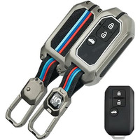 Shopoflux Metal Key Cover Compatible With Suzuki Dzire | Ertiga 3 Button Smart Key (Black) (Pack 1)