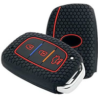 Keyzone Keycare Silicone Key Cover For Elite I20, Active I20, Aura (Push Button Start Models Only) (Black)