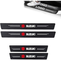 Brainle Carbon Fibre Car Door Sill Protector,Carbon Fiber Sport Threshold Anti-Scratch Sticker Door Edge Protection Decorate,Self-Adhesive Anti-Scratch(5Metre X 5Cm) (For Suzu(Ki))