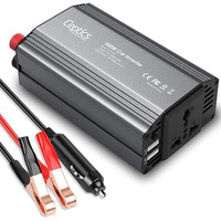 Ceptics 300W Car Charger Power Inverter With Smartvoltage? Technology - 12V Dc To 220V Ac, Dual Usb With 2.4A - 1 Universal Ac Outlet For All Portable Devices - Grey Color