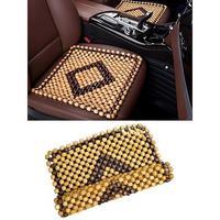 Sarte Wooden Beads For Car Seat Ultra Comfort Wooden Beads Cover Acupressure Sitting Bead Seat Wooden Cushion Pad For All Type Of Chairs (Beige, 1Pc)