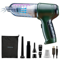 Proodos Car Accessories Vacuum Cleaner For Car Use 120W | 42000 Rpm | 4000 Mah Battery | 7000 Pa Suction | Blower And Car Vacuum Cleaner 2 In 1 For Efficient Cleaning (Green) 6 Months Warranty