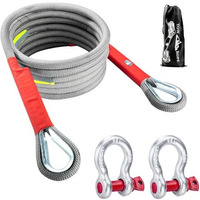 Sthira 13Ft -18Tons Tow Rope, Heavy Duty Towing Strap With Screw Fixed D Ring, Woven Nylon Car Toe Cable For Car Attachment Max 18000Kg Loading Capacity Towing Rope Carry Up For Truck, Off-Road, Suv