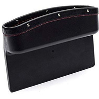 Automaze Car Seat Storage Pockets Box Pu Leather Seat Gap Filler Organiser For Car Interior & Keys, Cards, Phone Coins Etc (Black), Inside