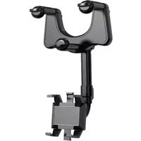 Rumay Car Mirror Mobile Holder For Rearview Mirror Adjustable, Anti-Shake Phone Mount For Gps Navigation,Hands-Free, Easy Installation, 360 Rotatable Shockproof & Non-Slip Grip