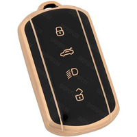 Shopoflux Tpu Key Cover Compatible With Tata Curvv | Curvv Ev Electric 4 Button Smart Key Only (Black)