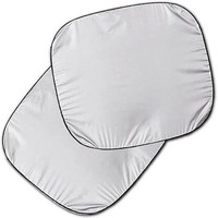 Woscher W476 Silver Front Window Shield For Sun Protection & Heat Insulation, Car Sun Shade Protector, Universal Windshield Sunshade For Car (Pack Of 2)