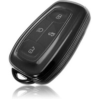 Jvcv Soft Tpu Transparent Cover Compatible With Tata Nexon, Harrier, Tiago, Altroz, Tigor, Safari, Nexon Ev, Punch, Punch Ev - 4 Button Smart Key (Transparent Black)