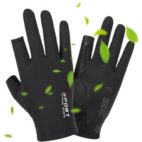 Proberos Riding Gloves With Open Thumb & Index Finger Tips Ice Silk Uv Protection Outdoor Gloves Breathable Anti-Slip Fashion Sport Gloves Driving Gloves Golf Gloves Fashion Unisex Closing Fit Gloves