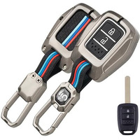 Shopoflux Metal Key Cover Compatible For Honda City | Brv | Wrv | Crv | Jazz | Amaze 2 Button Key