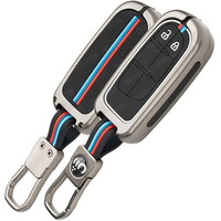 Shopoflux Metal Key Cover Compatible For Jeep Meridian, Compass, Trailhawk, 2 Button Smart Key