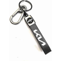 Yaanatural Catchy Premium Leather & Metal Bikes Hook Keychain Compatible With Kia Unique Stylish Look For Men Women Bike & Car Keyring For Kia Seltos Carens Sonet (Kia Lovers) Black