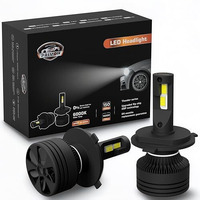 Privon Led Headlight Bulb For Car (White Led Headlight For Car, 6000K) With External Canbus Ballast Driver, 02 Years Replacement Guarantee (Car Led Headlights Bulb) (150 Watts, H4/H19)