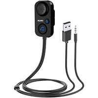 Agaro Cr2207 Car Bluetooth Receiver For Handsfree Calling, Music Streaming, Wireless Music/Calling, Supports All Type Of Smartphones, Use While Driving, Travelling, Black