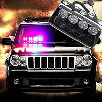 Automaze 16 Led Flasher Strobe Light With Flashing Modes, Police Car Emergency Light | For Police Car | (Red Blue)