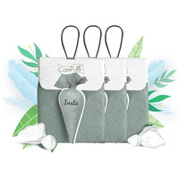 Campure Camphor Insta Pouch (Bhimseni) Pack Of 3-100% Organic | Air Freshener For Car, Wardrobe, Office Cabin's, Drawers, Travel Bag & Bathroom