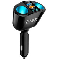 120W Cigarette Lighter Splitter With Qc3.0 & 2.4A Usb Ports, Pd Charging Port, Car Adapter With Led Voltage Display, Fast Charging For Gps Phone, 12V/24V