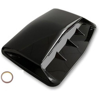 Automaze Hood Scoop Car Hood Vent Universal Air Intake Grille Inlet Trim Decor Cover Turbo Bonnet Vent Cover Accessory (Black)