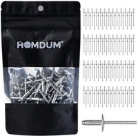 Homdum Aluminium Blind Rivet - Metal Pop Rivets For Riveting Gun/Riveter Machine Pack Of 100 Pieces. (4.8 X 20)